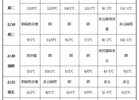 雨雪天氣出現  氣溫降幅不大